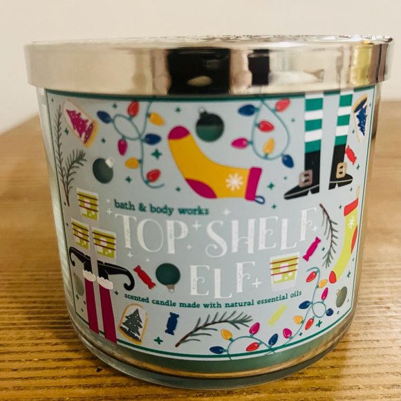 Bath & Body Works Top Shelf Elf 3-Wick Large Candle 14.5 Oz - Picture 4 of 7